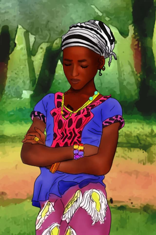 Vibrant youth portrait in colorful clothing